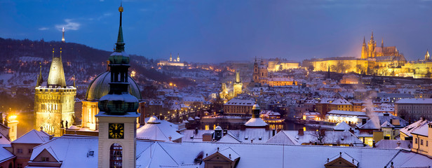 Prague at night