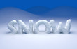 3D snow text
