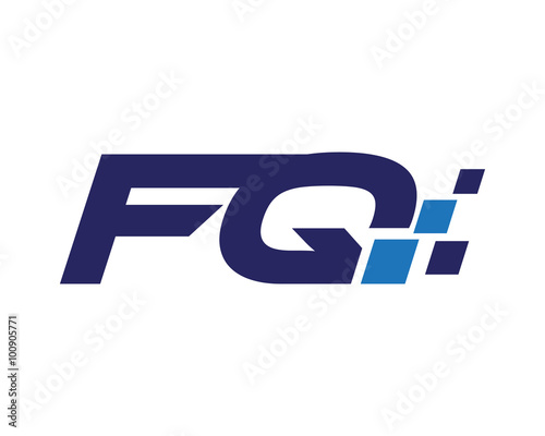 FQ digital letter logo Stock Vector | Adobe Stock