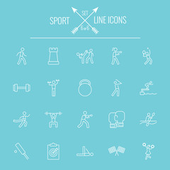 Poster - Sport icon set.