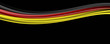 Illustrated german color wave panorama design for sport events and space for your text