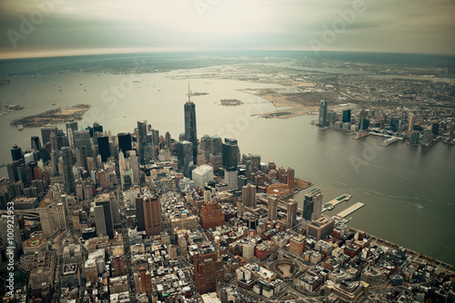 Nowoczesny obraz na płótnie Manhattan aerial