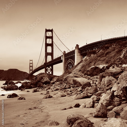 Naklejka na drzwi Golden Gate Bridge