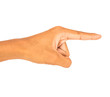 © patrapee5413 - pointing symbol of hand white isolated