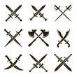 9 icons swords swords swords axes