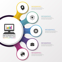 Wall Mural - Infographic design template. Modern style. Vector illustration