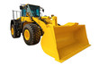 Loader excavator construction machinery equipment isolated with