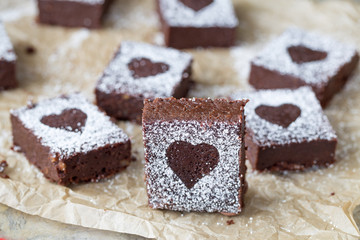 chocolate nut brownie cake