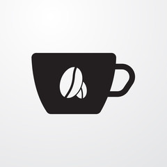Aufkleber - Coffee cup icon for web and mobile