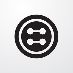 Aufkleber - Sewing buttons icon for web and mobile