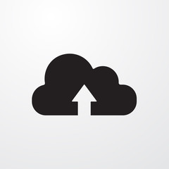 Poster - Cloud uploading sign icon