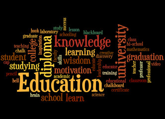 Education, word cloud concept 4