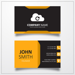 Poster - Cloud sync refresh icon. Business card vector template.
