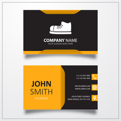 Poster - Sneakers icon. Business card vector template.