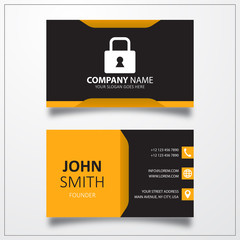 Poster - Lock, secure, access  sign icon. Business card vector template.