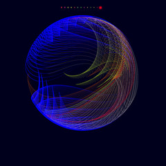 Abstract background with 3D sphere. Technology concept.
