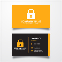 Poster - Lock, secure, access  sign icon. Business card vector template.