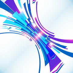 Wall Mural - Blue abstract futuristic vector background