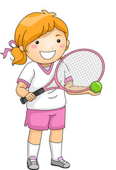 Sticker - Tennis Girl