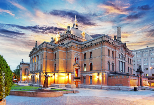 Oslo - National theater, Norway Canvas Print