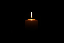 Candle Light Isolated Black