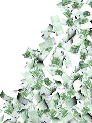 Wall Mural - Flying banknotes of euro