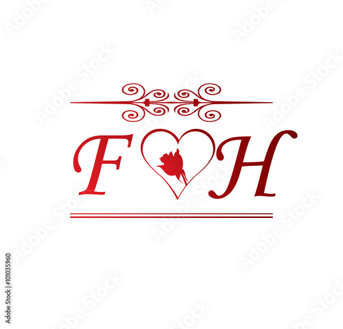 Fh Love Initial With Red Heart And Rose Buy This Stock Vector And Explore Similar Vectors At Adobe Stock Adobe Stock There is lots of hd love. fh love initial with red heart and rose
