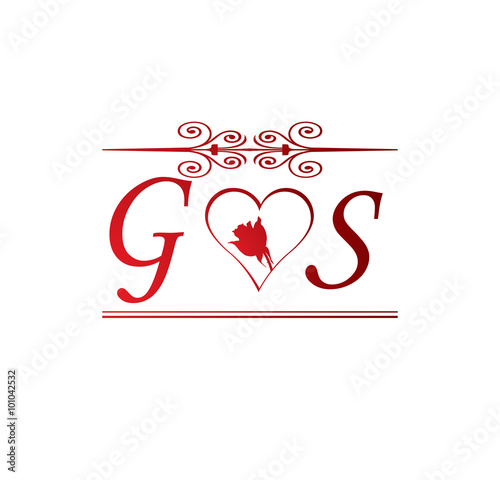 Gs Love Initial With Red Heart And Rose Buy This Stock Vector And Explore Similar Vectors At Adobe Stock Adobe Stock See more ideas about s love images, alphabet images, s letter images. gs love initial with red heart and rose