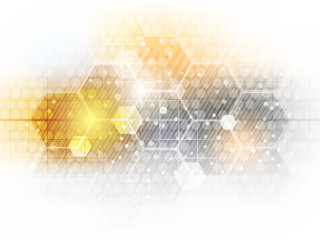 Wall Mural - Abstract vector future business technology background with hexagon pattern.