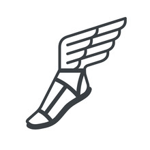Sandal With Wings Icon