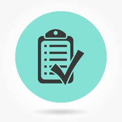 Sticker - Checklist - vector icon.