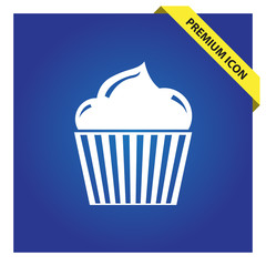 Wall Mural - Cupcake sign icon for web and mobile.