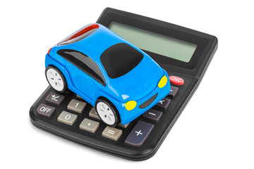 Sticker - Calculator and toy car