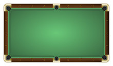 Empty Green Pool Table