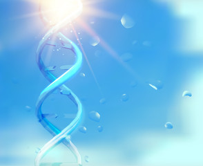 Poster - Blue background with DNA.