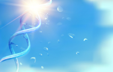Poster - Blue background with DNA.