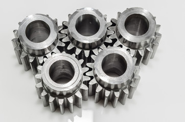 group of gear on isolated