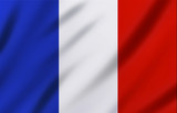 Fototapeta Paryż - France flag silk fabric ackground