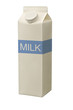 milk carton box isolated on white