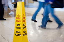 Wet Floor Sign With People Picture