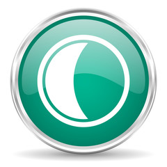 Poster - moon blue glossy circle web icon