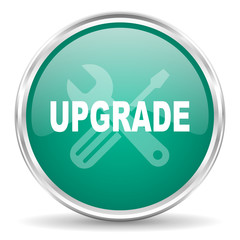 Aufkleber - upgrade blue glossy circle web icon