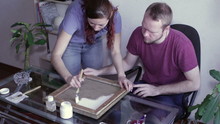Woman And Man Restore Canvas