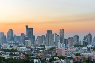 Wall Mural -  Bangkok city at sunset Thailand