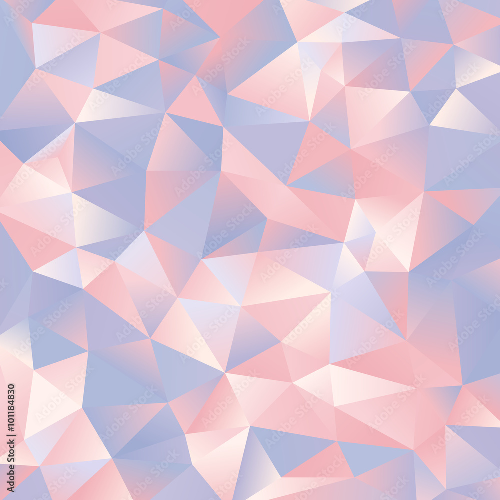 Abstract Light Blue And Pink Paper Triangles Design Background Wall Mural Flowerstock