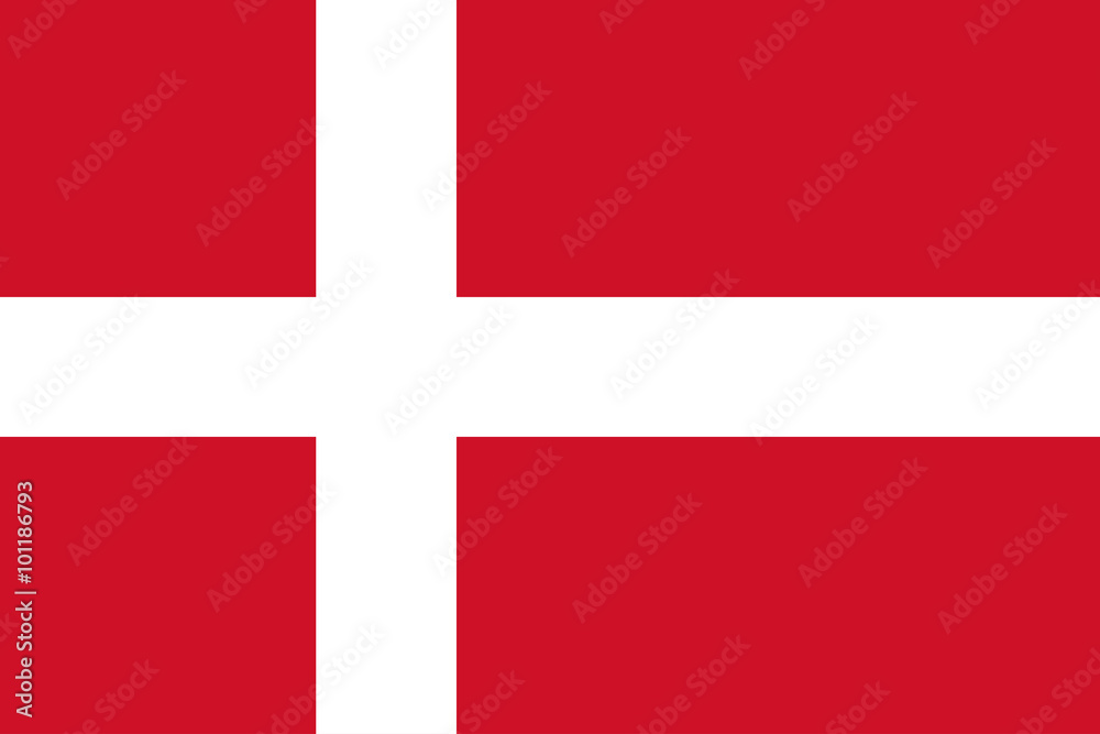 National flag of Denmark - obrazy, fototapety, plakaty 