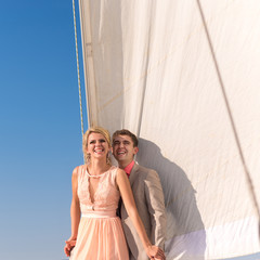 Couple on the yacht