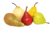 Pears Of Different Varieties (isolated)