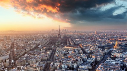 Wall Mural - Paris - Time lapse, France