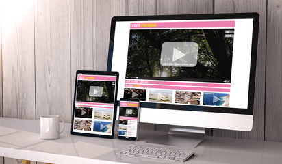 Poster - devices responsive on workspace streaming online